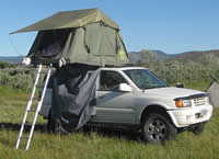 Safari self-drive jeep with roof tent