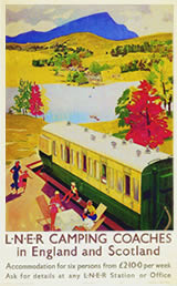 Camping Coaches vintage poster