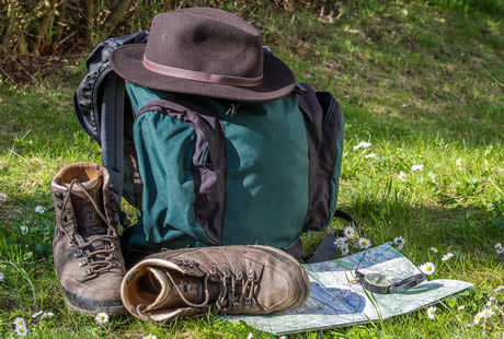 Gear for self-guided hiking